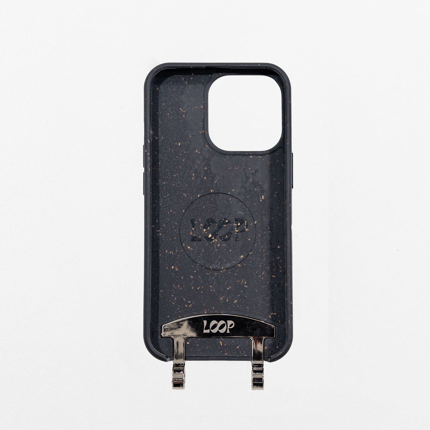 Crossbody phone case ink lay flat with loop plate